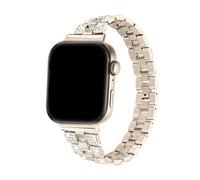 WUURAA Correa brillante for Huawei Watch Fit3, correa de metal for Huawei Watch Fit 4/4 Pro, pulsera de moda reemplazable.(Champagne gold,For Fit 3)