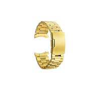 WUURAA Correa de acero inoxidable de 22mm, 20mm, 18mm y 16mm for reloj for Samsung Galaxy Gear S3 Classic Frontier, pulsera de liberación rápida(Color:Gold,Size:24mm)