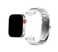 WUURAA Correa de acero inoxidable for Huawei Watch Fit3, Fit4 y Fit4Pro, funda protectora, pulsera y cinturón.(Silver,For Fit4pro+case)