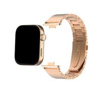 WUURAA Correa de acero inoxidable for Huawei Watch Fit3, Fit4 y Fit4Pro, funda protectora, pulsera y cinturón.(Rose gold,For fit4)