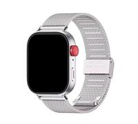 WUURAA Correa de acero inoxidable for Huawei Watch Fit4Pro, pulsera milanesa de malla metálica for Huawei Fit 4/3.(Silver,For Fit 3)