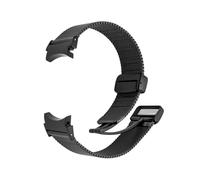WUURAA Correa de acero inoxidable Quick Fit for Galaxy Watch 7/FE/6/5 40 mm 44 mm Milanese for Samsung Galaxy Watch 6 Classic 43 mm 47 mm 5pro 45 mm(Black,For Galaxy 5pro 45mm)