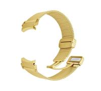 WUURAA Correa de acero inoxidable Quick Fit for Galaxy Watch 7/FE/6/5 40 mm 44 mm Milanese for Samsung Galaxy Watch 6 Classic 43 mm 47 mm 5pro 45 mm(Gold,For Galaxy 6 44mm)