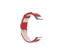 WUURAA Correa de cuero for reloj Fitbit Charge 5/6, repuesto de pulsera for mujer y hombre, correa for reloj Fitbit Charge 6 (Color : Red)