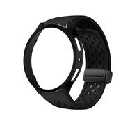 WUURAA Correa de malla de silicona + juego de fundas huecas for Samsung Watch6, 40MM, 44MM, 6classic, 43MM, 47MM, accesorios for relojes(Black(black buckle),43mm)