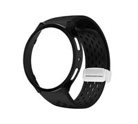 WUURAA Correa de malla de silicona + juego de fundas huecas for Samsung Watch6, 40MM, 44MM, 6classic, 43MM, 47MM, accesorios for relojes(Black,44mm)
