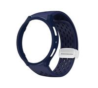 WUURAA Correa de malla de silicona + juego de fundas huecas for Samsung Watch6, 40MM, 44MM, 6classic, 43MM, 47MM, accesorios for relojes(Midnight Blue,44mm)
