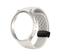 WUURAA Correa de malla de silicona + juego de fundas huecas for Samsung Watch6, 40MM, 44MM, 6classic, 43MM, 47MM, accesorios for relojes(Starlight(black buckle),47mm)