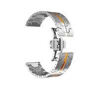 WUURAA Correa de Metal de 22mm, for Huawei Watch GT5 46mm pulsera de negocios de, correa de reloj for Huawei Watch GT4 de 46mm GT3 GT2e GT de 46mm(Sliver Orange,For GT5 Pro 46MM)