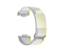 WUURAA Correa de nailon For Huawei Watch Fit 5 4 Pro pulsera deportiva Band for Huawei Fit3 Fit4 Fit5 pulsera deportiva de repuesto(Silver white yellow,For Fit 4/4 Pro)