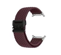 WUURAA Correa de nailon for Samsung Galaxy Watch 7 Ultra de 47 mm. Reemplazo de correa for GALAXY ULTRA. Accesorio de pulsera deportiva trenzada.(Cherry silver)