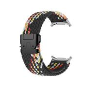 WUURAA Correa de nailon for Samsung Galaxy Watch 7 Ultra de 47 mm. Reemplazo de correa for GALAXY ULTRA. Accesorio de pulsera deportiva trenzada.(BRainbow silver)