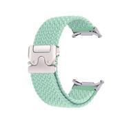 WUURAA Correa de nailon for Samsung Galaxy Watch 7 Ultra de 47 mm. Reemplazo de correa for GALAXY ULTRA. Accesorio de pulsera deportiva trenzada.(Mint Green silver)