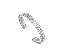 WUURAA Correa de reloj de mujer de acero inoxidable macizo con cadena de reloj de metal. (Color : Silver, Size : 16mm)