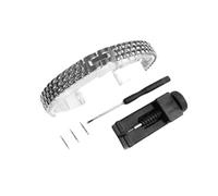 WUURAA Correa de reloj universal de acero inoxidable macizo de 6mm 8mm 10mm 12mm 14mm for mujer. Reemplaza la cadena de reloj de metal.(Silver,10mm)