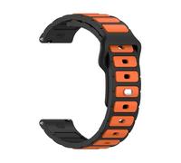 WUURAA Correa de silicona de 20 mm y 22 mm for Samsung Galaxy Watch FE/7/6/5/4, pulsera de silicona de dos colores for Huawei Watch GT5 GT4, correa de repuesto(Black orange,22mm)