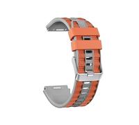 WUURAA Correa de silicona de liberación rápida con botón 22mm for Huawei Watch 5 4 GT6 GT5 Pro GT4 46mm Ultimate 2 pulsera de repuesto(Gray orange,For GT6 46mm)