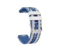 WUURAA Correa de silicona de liberación rápida con botón 22mm for Huawei Watch 5 4 GT6 GT5 Pro GT4 46mm Ultimate 2 pulsera de repuesto(Blue white,For GT5 Pro 46mm)