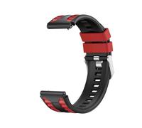 WUURAA Correa de silicona de liberación rápida con botón 22mm For Huawei Watch 5 4 Ultimate 2 GT6 GT5 Pro GT4 46MM pulsera de repuesto(Black red,For Ultimate 1 2)