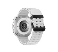 WUURAA Correa de silicona deportiva sin huecos for Samsung Galaxy Watch 7 Ultra de 47 mm, correa de bucle suave y transpirable for Galaxy 7 Ultra de 47 mm(Black-White)