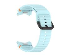 WUURAA Correa de silicona estilo botón for Samsung Galaxy Watch 5/6/7 40 mm 44 mm FE Pulsera for Watch 6 Classic 47 mm 43 mm Cinturón(Light Blue,For Watch 7/FE)