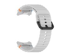 WUURAA Correa de silicona estilo botón for Samsung Galaxy Watch 5/6/7 40 mm 44 mm FE Pulsera for Watch 6 Classic 47 mm 43 mm Cinturón(Light Grey,For Watch 6/5/4)