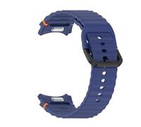 WUURAA Correa de silicona estilo botón for Samsung Galaxy Watch 5/6/7 40 mm 44 mm FE Pulsera for Watch 6 Classic 47 mm 43 mm Cinturón(Midnight Blue,For Watch 6/5/4)