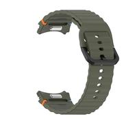 WUURAA Correa de silicona estilo botón for Samsung Galaxy Watch 5/6/7 40 mm 44 mm FE Pulsera for Watch 6 Classic 47 mm 43 mm Cinturón(Army Green,For Watch 6/5/4)