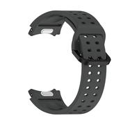 WUURAA Correa de silicona estilo cueva for Samsung Galaxy Watch 4/5/6/7 de 40 mm y 44 mm, pulsera estilo botón for Watch 6 Classic de 47 mm y 43 mm(Gray,For Watch 7 FE)