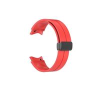 WUURAA Correa de silicona sin huecos Fit for Samsung Galaxy watch 5/4 40mm 44mm 5 Pro 45mm pulsera for watch 4 cinturón clásico (Color : Red, Size : For Watch 5 Pro 45mm)