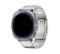 WUURAA Correa de titanio de desmontaje rápido sin herramientas for Samsung Galaxy Watch 8 Ultra2/7 Ultra de 47 mm, pulsera metálica sin huecos.(Silver-B,For Galaxy Ultra 2(2025))