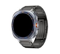 WUURAA Correa de titanio de desmontaje rápido sin herramientas for Samsung Galaxy Watch 8 Ultra2/7 Ultra de 47 mm, pulsera metálica sin huecos.(Gray-S,For Galaxy 7 Ultra 47mm)