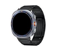WUURAA Correa de titanio de desmontaje rápido sin herramientas for Samsung Galaxy Watch 8 Ultra2/7 Ultra de 47 mm, pulsera metálica sin huecos.(Black-B,For Galaxy Ultra 2(2025))