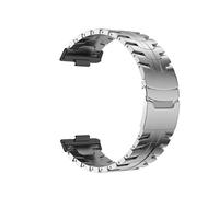 WUURAA Correa de titanio for Huawei Watch Fit 4 Pro, repuesto de correa de metal for Huawei Watch Fit 4 3(Silver-Black,For fit 4 pro)