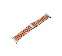 WUURAA Correa de titanio for Samsung Galaxy Watch Ultra de 47 mm, sin espacios, con extremo curvo, correa de negocios for GALAXY Ultra de 47 mm, correa de metal(Titanium orange)