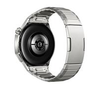 WUURAA Correa de titanio sin espacios estilo botón for Huawei Watch GT 5 Pro Pulsera profesional for GT5 Pro 46 mm Correa de negocios de metal(Silver)