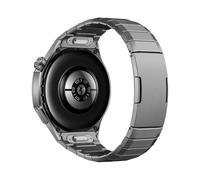 WUURAA Correa de titanio sin espacios estilo botón for Huawei Watch GT 5 Pro Pulsera profesional for GT5 Pro 46 mm Correa de negocios de metal(Black)