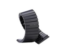 WUURAA Correa elástica de acero inoxidable 18 mm 20 mm 22 mm Pulsera de expansión de metal for Huawei GT2 GT3 GT4 for Samsung Galaxy 3 4 5 6 5pro 4 6 classis Watch Band(Black,18mm)