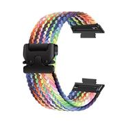 WUURAA Correa elástica trenzada de nailon for Huawei Watch Fit 4 Pro/4/3, repuesto for hombre y mujer.(NewRainbowB,For Fit 4/4 Pro)