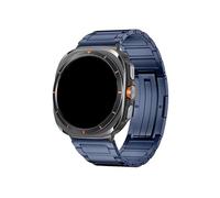 WUURAA Correa fina de titanio puro for Samsung Galaxy Watch Ultra Correa for GALAXY WATCH 7 ULTRA 47MM Pulsera de ajuste rápido sin espacios(A Blue,Black connector)