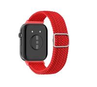 WUURAA Correa trenzada de nailon ajustable for Huawei Watch Fit3, Fit4, Fit4Pro, pulsera deportiva elástica y transpirable, banda reemplazable.(8# Red,For fit 4)