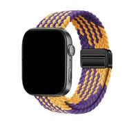 WUURAA Correa trenzada de nailon for Huawei Watch Fit 3/4/4pro, ajustable y cómoda, ideal for Fit 4 pro.(Purple yellow,For Watch Fit 3)