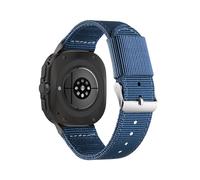 WUURAA Correa trenzada de nailon for Samsung Galaxy Watch7 ultra, correa con extremo curvo sin espacios for GALAXY watch Ultra 47mm(NO.2 Treasure Blue)
