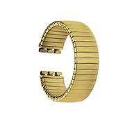 WUURAA For correa de reloj elástica de acero inoxidable For Swatch, correa de reloj elástica con resorte 17mm 20mm(Golden(Trapezoidal style),17mm)