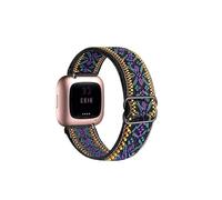 WUURAA For Fitbit Versa 3/4 correa elástica con pulsera ajustable Versa 2/Lite/Versa SE(Ethnic style purple flower,For Fitbit Versa 2)