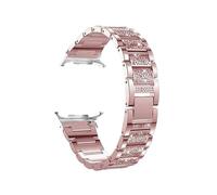 WUURAA Pulsera de moda brillante de Metal For Samsung Watch 8 40mm 44mm 8Classic 46mm correa inoxidable for Galaxy Ultra 47mm(Pink,For Galaxy 8 40mm)