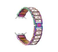WUURAA Pulsera de moda brillante de Metal For Samsung Watch 8 40mm 44mm 8Classic 46mm correa inoxidable for Galaxy Ultra 47mm(Colorful,For Galaxy Ultra 47mm)