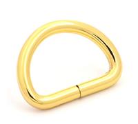 Wuuycoky Anillos D de diámetro interno de 0.8 pulgadas Hebillas Anillo en D no soldado para correas que atan el color opcional, Golden X 20pcs, 0.8" x 0.5"