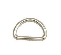 Wuuycoky Hebillas de anillas en D plateadas de diámetro interior de 0.5 pulgadas, sin soldar, para correas de cincha, paquete de 50