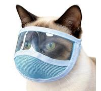 Wuvfojca de acicalamiento para gatos Protector craneal de malla suave | Sujeción respirável para cortaúñas de gato Para corte de uñas, recorte, baño, corte de pelo y prevención de mordeduras